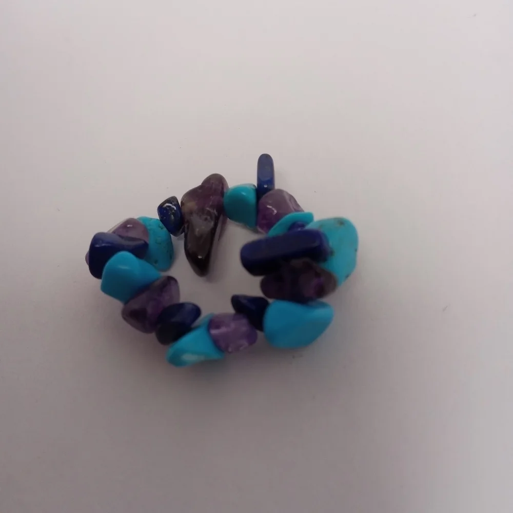 5/$25 Multi color stone chip ring size 7.5